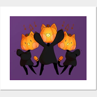 Pumpkin Cats Dance Posters and Art